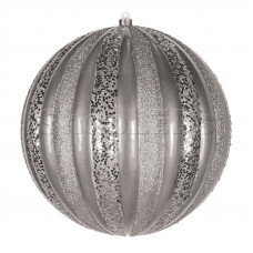 Елочная фигура Арбуз, 25 см, цвет серебряный
