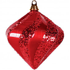 Елочная фигура Алмаз, 20 см, цвет красный