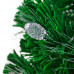 Новогодняя Ель с шишками 150 см фибро-оптика ТЕПЛЫЙ БЕЛЫЙ цвет